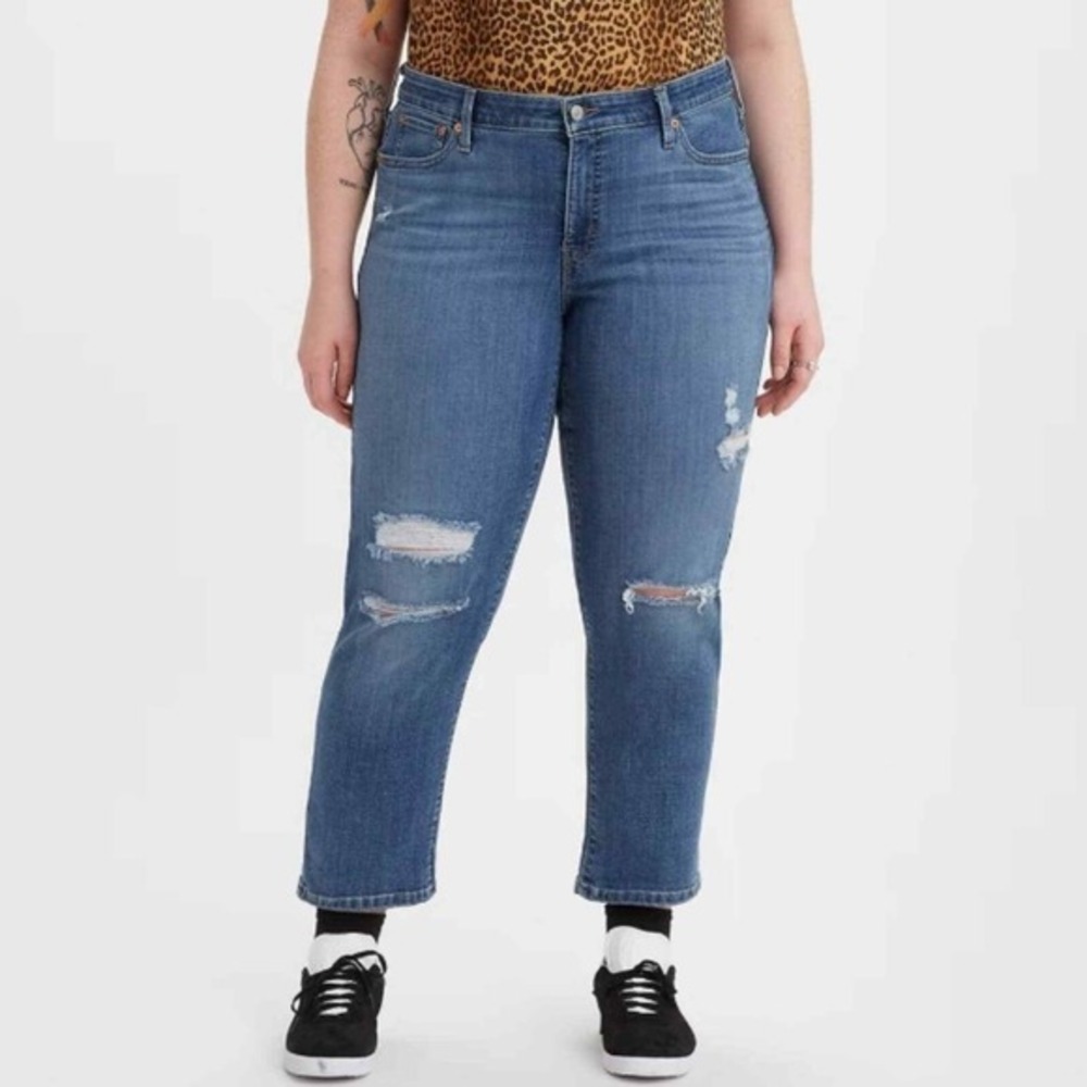 LEVI'S BOYFRIEND Distressed MID RISE WOMEN'S JEANS Plus Size 20W new!!